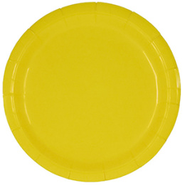 Тарелка d-230 картонная ламинированная с бортом "Yellow" (1*50/10уп)