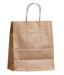 Пакет бумажный с кручеными ручками 320*200*340 крафт (1*25/8уп)