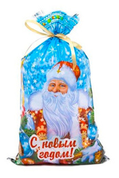 Пакет-подарок 20*35 "Мороз" мет./рис (1*100/20уп)