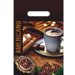 Пакет с вырубной ручкой 20*30-30мкм "Американо" (1*100)