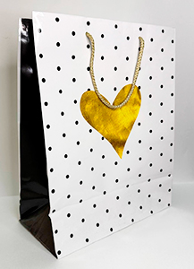 АКЦИЯ Пакет подарочный 26*32 "Золотое сердце" (1/12)