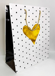 АКЦИЯ Пакет подарочный 26*32 "Золотое сердце" (1/12)