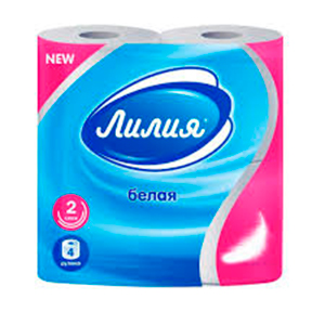 Туалетная бумага "Лилия" 2х-сл (1*4шт/12уп)