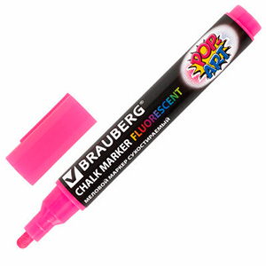 Маркер меловой розовый 