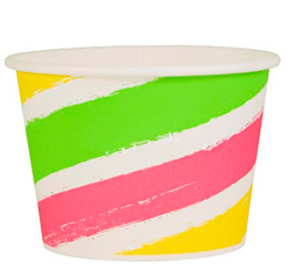 Креманка бумажная 250мл. "Полоски", ЛигаПак (1*50/16уп)