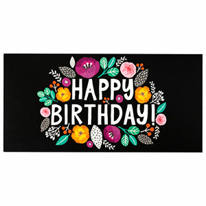 Конверт для денег "Happy birthday" Цветы, арт.113748