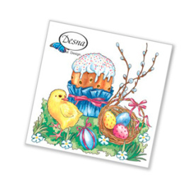 Салфетки 24*24, 40шт, "Пасха" (1/32уп)