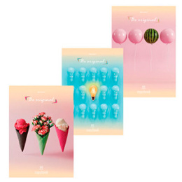 Тетрадь А5 клетка матовая ламинация на скрепке 48л. (1/5)