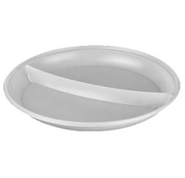 Тарелка d-205 2секции белая "Полиэр" (1*100/18уп)