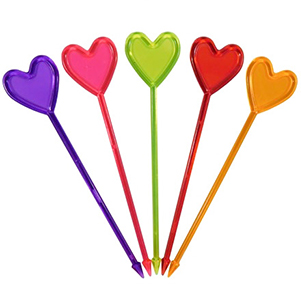 Пика "Сердце" цветные (1*400/20уп)