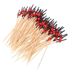 Пика "Шарик красный" 12см, бамбук (1*100/40уп)