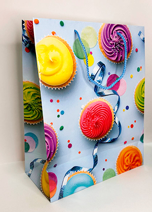 АКЦИЯ Пакет подарочный 26*32 "Кексики" (1/12)