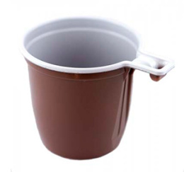 Чашка кофейная бело-коричневая 200мл "Упакс Юнити" (1*50/20уп)