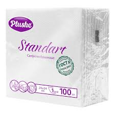 Салфетки белые "Plushe" 100л (1/20)