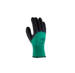 Перчатки нейлоновые с рифленым покрытием, зеленые (1/12)