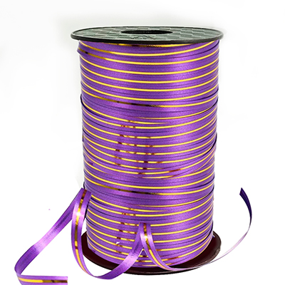 Лента на бобине 5мм/250м Фиолетовая с золотой полосой