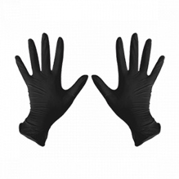 Перчатки нитриловые ЧЕРНЫЕ  М (1*100/10уп)
