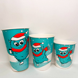 Стакан 250мл. для горячего "Пак Новогодний" (1*50/20уп)