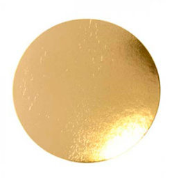 Подложка картонная круглая №18 золото (1*10/10уп)