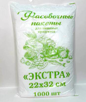 Пакет фасовочный 22*32-8мкм (1*1000/ 10уп)Асс