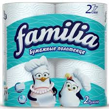 Полотенца бумажные белое 2сл "Familia" (1*2шт/16уп)