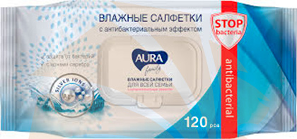 Салфетки влажные с антибактериальным эффектом 120шт (1/12)