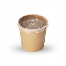Супница 500мл Round Bowl Крафт с полипропиленовой крышкой, OSQ (1*30/20уп)