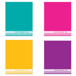 Тетрадь 80л. А5 клетка, на скрепке 