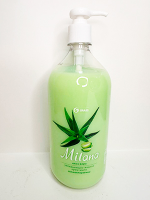 Жидкое крем-мыло "GRASS" 1л Алоэ (1/6)