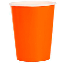 Стакан 250мл. для горячего Оранжевый (1*50/20уп)