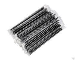 Трубка прямая ТОЛСТАЯ ЧЕРНАЯ в Индивидуальной упаковке (1*250/20уп)