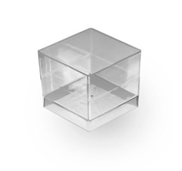 Форма для фуршета 60мл, 47*47мм  "Куб" прозрачная (1*15/16уп)