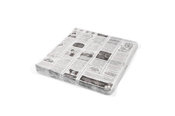 Оберточная бумага "Газета" 305*305 (1*500/6уп)