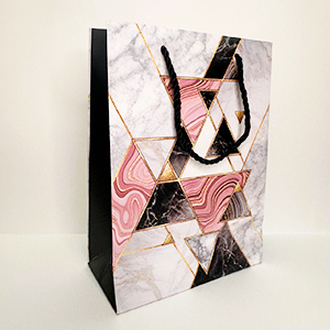 Пакет подарочный 18*24 "Золотые треугольники" (1/12)