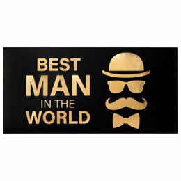 Конверт для денег "Best man in the world" Мужской стиль, арт.113759