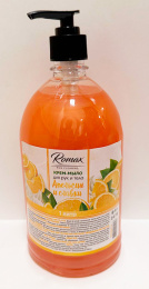 Крем-мыло для рук и тела "Romax" Апельсин и сливки 1л. (1/8)